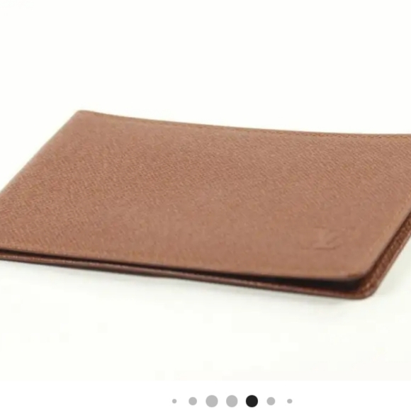 Louis Vuitton (Authentic) Brown Leather Card Holder ID Wallet Case - Picture 8 of 9